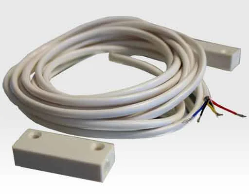 0040 Magnetkontakt verdrahtet Aufbau 4adrig ws / EN 50131 Grad2 Kabel 40cm