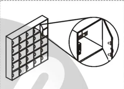 Schrankschloss - elektromagnetische Entriegelung 12VDC — Bild 5