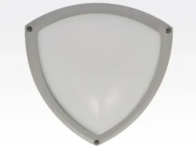 10W LED Wand/Deckenleuchte grau dreieckig Tageslicht Weiß / 6000-6500K 450lm 230VAC IP65 120Grad — Bild 1