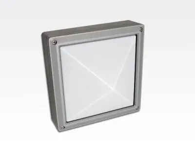 5W LED Wand/Deckenleuchte grau quadratische Pyramide TageslichtW / 6000-6500K 450lm 230VAC IP65 120Grad — Bild 2