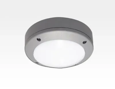 3W LED Wand/Deckenleuchte grau rund Tageslicht Weiß / 6000-6500K 135lm 230VAC IP54 120Grad -Ausstellungsstück mit kleinen Schönheitsfehler — Bild 1