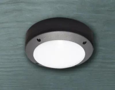 3W LED Wand/Deckenleuchte anthrazit rund Tageslicht Weiß / 6000-6500K 135lm 230VAC IP54 120Grad -Ausstellungsstück mit kleinen Schönheitsfehler — Bild 2