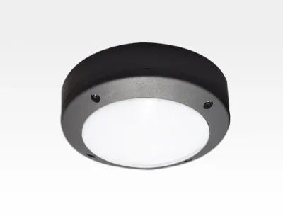 3W LED Wand/Deckenleuchte anthrazit rund Tageslicht Weiß / 6000-6500K 135lm 230VAC IP54 120Grad -Ausstellungsstück mit kleinen Schönheitsfehler — Bild 1