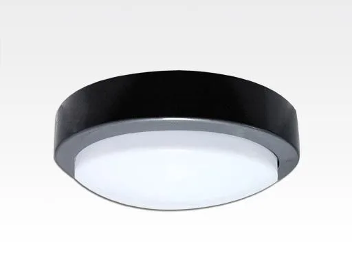 3W LED Wand/Deckenleuchte anthrazit rund Tageslicht Weiß / 6000-6500K 135lm 230VAC IP65 120Grad