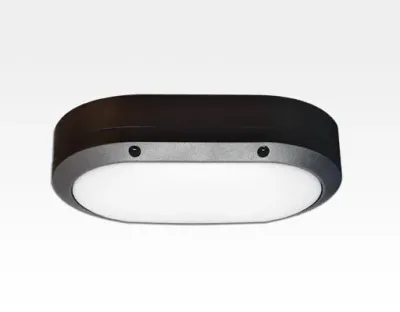 5W LED Wand/Deckenleuchte anthrazit oval Tageslicht Weiß / 6000-6500K 225lm 230VAC IP54 120Grad — Bild 1
