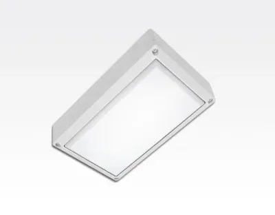 9W LED Wand/Deckenleuchte weiss rechteckig Tageslicht weiß / 6000-6500K 405lm 230VAC IP54 120Grad — Bild 3