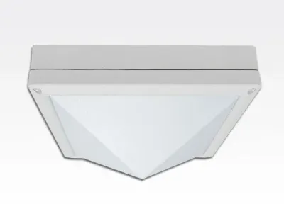 13W LED Wand/Deckenleuchte weiß quadr. pyramide Tageslicht Weiß / 6000-6500K 560lm 230VAC IP54 120Grad — Bild 1