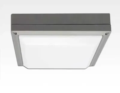 20W LED Wand/Deckenleuchte grau quadratisch Tageslicht Weiß / 6000-6500K 900lm 230VAC IP54 120Grad — Bild 1