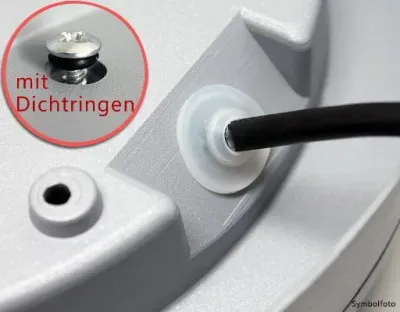 20W LED Wand/Deckenleuchte weiß quadratisch Tageslicht Weiß / 6000-6500K 900lm 230VAC IP54 120Grad -Ausstellungsstück mit kleinen Schönheitsfehler — Bild 6