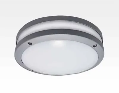 10W LED Wand/Deckenleuchte anthrazit rund Warm Weiß / 2700-3200K 450lm 230VAC IP54 120Grad
