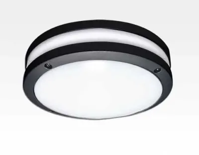 10W LED Wand/Deckenleuchte grau rund Warm Weiß  / 2700-3200K 450lm 230VAC IP54 120Grad