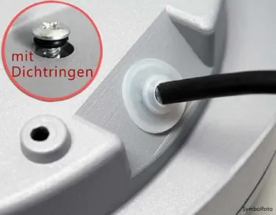 10W LED Wand/Deckenleuchte  grau quadr. pyr. Warm Weiß  / 2700-3200K 450lm 230VAC IP54 120Grad — Bild 6