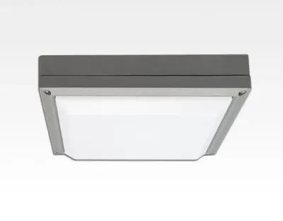 20W LED Wand/Deckenleuchte anthrazit quadr. Warm Weiß  / 2700-3200K 900lm 230VAC IP54 120Grad