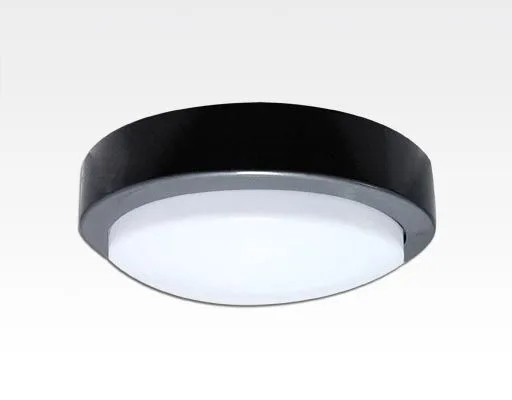 3W LED Wand/Deckenleuchte anthrazit rund Warm Weiß / 2700-3200K 135lm 230VAC IP65 120Grad
