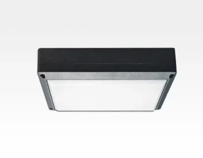 9W LED Wand/Deckenleuchte anthrazit rechteckig Warm Weiß / 2700-3200K 405lm 230VAC IP54 120Grad -Ausstellungsstück mit kleinen Schönheitsfehler — Bild 1