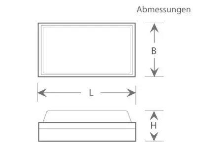 9W LED Wand/Deckenleuchte anthrazit rechteckig Warm Weiß / 2700-3200K 405lm 230VAC IP54 120Grad -Ausstellungsstück mit kleinen Schönheitsfehler — Bild 8