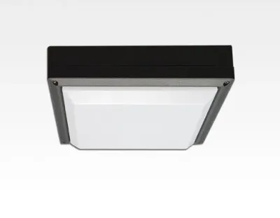 13W LED Wand/Deckenleuchte grau quadr. Warm Weiß / 2700-3200K 560lm 230VAC IP54 120Grad -Ausstellungsstück mit kleinen Schönheitsfehler — Bild 1