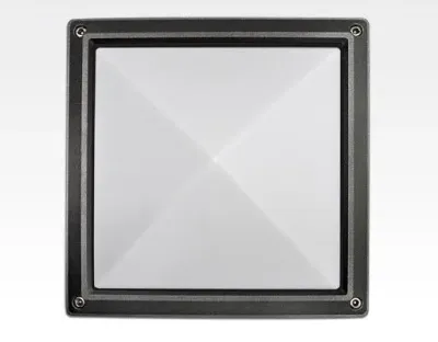 20W LED WandDeckenleuchte anthrazit quadr. pyramide Warm Weiß / 2700-3200K 900lm 230VAC IP54 120Grad — Bild 5