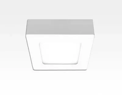6W LED Aufbauleuchte weiß quadratisch dimmbar Warm Weiß / 2700-3200K 450lm 230VAC IP40 110Grad — Bild 1