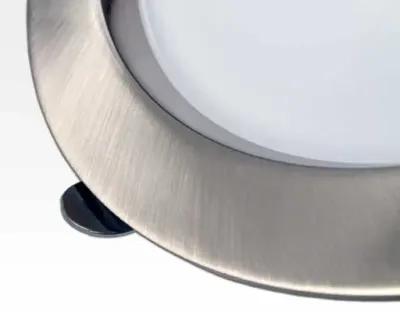9W LED Einbau Downlight Edelstahl gebürstet rund dim. Warm Weiß / 2800-3300K 630lm 230VAC IP40 120Grad — Bild 3