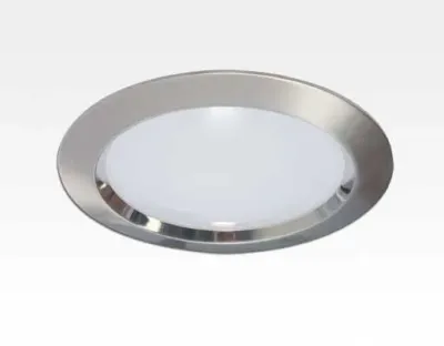 15W LED Einbau Downlight Edelstahl gebürstet rund dim. Warm Weiß / 2800-3300K 1100lm 230VAC IP40 120Grad