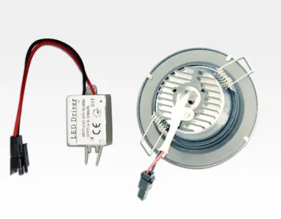3W LED Einbau Downlight Aluminium gebürstet rund Warm Weiß / 2500-3300K 240lm 85-265VAC 120Grad — Bild 5