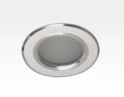 5W LED Einbau Downlight Aluminium gebürstet rund Warm Weiß / 2500-3300K 400lm 230VAC 120Grad -Ausstellungsstück mit kleinen Schönheitsfehlern