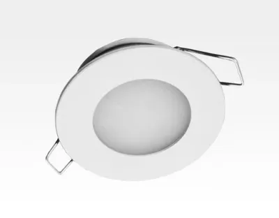2W LED Einbau Downlight weiß rund Neutral Weiß 1,5m Kabel / 4000-4500K 180lm 24VDC IP65 120Grad -Ausstellungsstück mit kleinen Schönheitsfehler