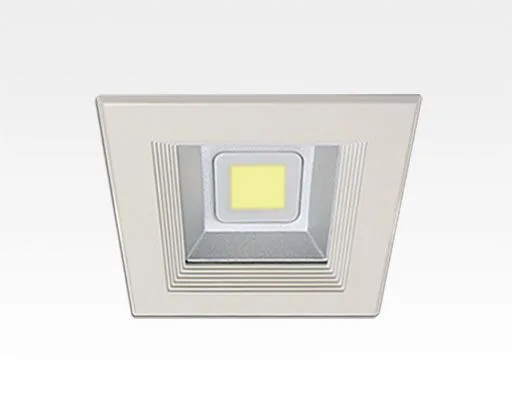 10W LED Einbau Downlight weiß quadratisch Warm Weiß / 2700-3200K 600lm 230VAC IP44 120Grad