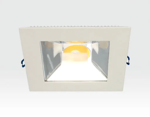 10W LED Einbau Downlight weiß quadratisch Warm Weiß / 2700-3200K 650lm 230VAC IP40 120Grad -Ausstellungsstück mit kleinen Schönheitsfehlern