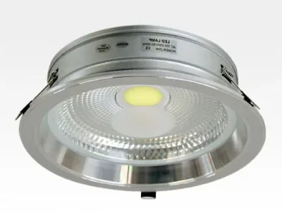 18W LED Einbau Downlight silber rund Warm Weiss / 2700-3200K 1170lm 230VAC IP40 120Grad — Bild 1