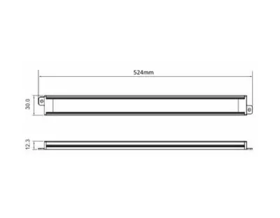 9W LED Lichtleiste 50cm 520lm WarmWeiß / 12VDC IP44 120Grad 2700-3200K -Ausstellungsstück mit kleinen Schönheitsfehler — Bild 2