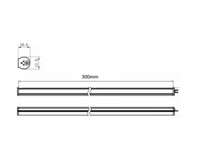 2W LED slim Lichtleiste Doppelpack 30cm 180lm WarmWeiß / 12VDC 120Grad 2700-3200K — Bild 4