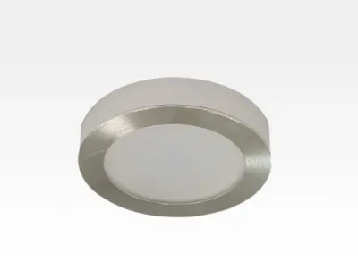 2,5W LED Möbelleuchte silber 160lm Neutral Weiß 120Grad / 12VDC Aufbau D70 / Einbau LM66