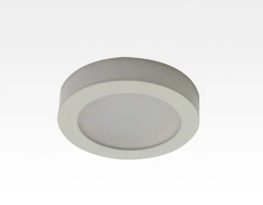 2,5W LED Möbelleuchte weiß 160lm Neutral Weiß 120Grad / 12VDC Aufbau D70 / Einbau LM66