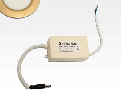 6W LED Paneel gold rund Warm Weiss dimmbar 400lm 120 Grad / 2700-3200K D110mm 230VAC — Bild 7