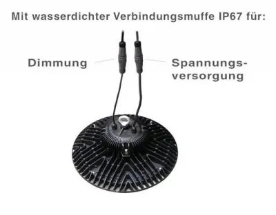 150W LED UFO-Pendelstrahler 120Grad Tageslicht Weiss 20000lm / 230VAC Dimmbar IP65 — Bild 5
