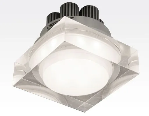 7W LED Einbau Downlight quadratisch dimmbar Neutral Weiß / 4000-4500K 700lm 230VAC IP44 110Grad