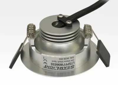 5W LED Fokus Einbauspot silber rund Neutral Weiß / 4000K 310lm 230VAC 16-39Grad -Ausstellungsstück mit kleinen Schönheitsfehler — Bild 2