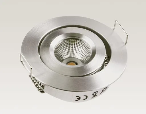 3W LED Miniatur Design Einbau Leuchte Warm Weiß 45Grad dimmbar / 135lm +/-30 Grad schwenkbar 12VDC