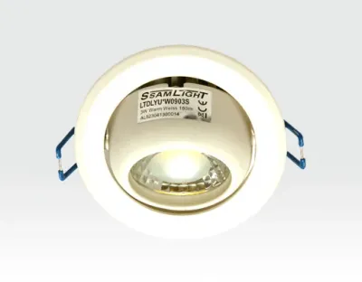 5W LED Einbau Spotleuchte weiß rund Neutral Weiß / 4000-4500K 300lm 230VAC IP44 65Grad -Ausstellungsstück mit kleinen Schönheitsfehler — Bild 2