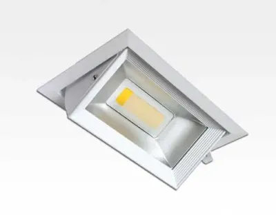 30W LED Einbau Spotleuchte weiß rechteckig Neutral Weiß / 4000-4500K 1800lm 230VAC IP44 120Grad - Ausstellungstücke mit Schönheitsfehler Gehäuse leicht gelblich — Bild 1