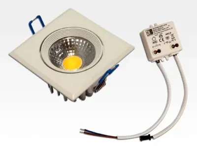 3W LED Einbau Spotleuchte weiß quagratisch Warm Weiß / 2700-3200K 180lm 230VAC IP44 65Grad — Bild 5