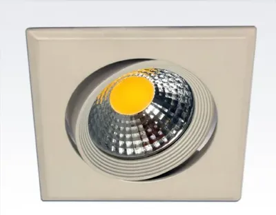3W LED Einbau Spotleuchte weiß quagratisch Warm Weiß / 2700-3200K 180lm 230VAC IP44 65Grad — Bild 1
