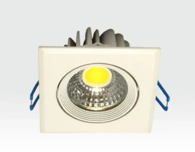 5W LED Einbau Spotleuchte weiß quadratisch Warm Weiß / 2700-3200K 300lm 230VAC IP44 65Grad — Bild 1