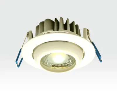 5W LED Einbau Spotleuchte weiß rund Warm Weiß / 2700-3200K 300lm 230VAC IP44 65Grad