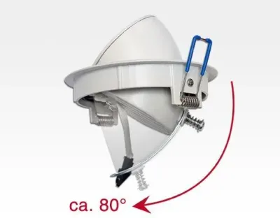 10W LED Einbau Spotleuchte weiß rund Warm Weiß / 2700-32000K 650lm 230VAC IP40 90Grad — Bild 2