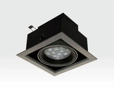 12W LED Einbau Spotleuchte silber quadratisch Warm Weiß / 2700-3200K 780lm 230VAC IP40 120Grad — Bild 2