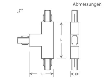 T-Adapter für Ein-Phasen Schienen Weiß — Bild 3